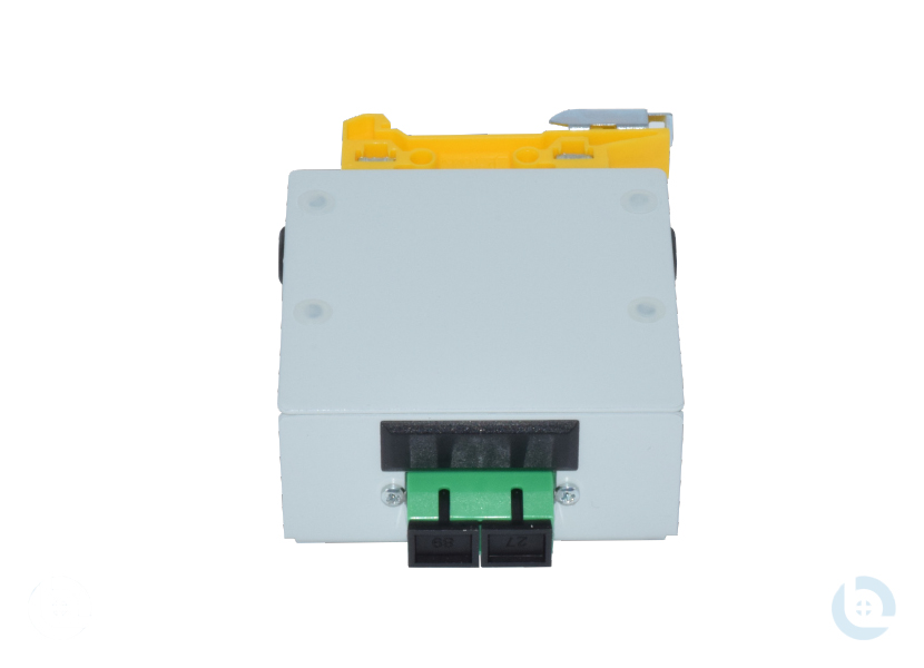 Mini Hutschienengehäuse, RAL7035, SC/APC-Dupl. E9/125 OS2 G652.D kompl. Bestückt