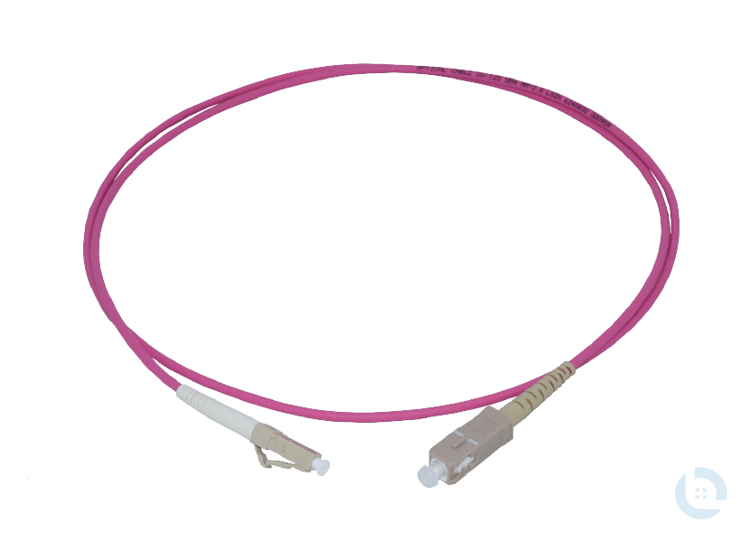 Simplexpatchkabel 1G50/125 OM4 erikaviolett 2,8mm LC/PC-SC/PC