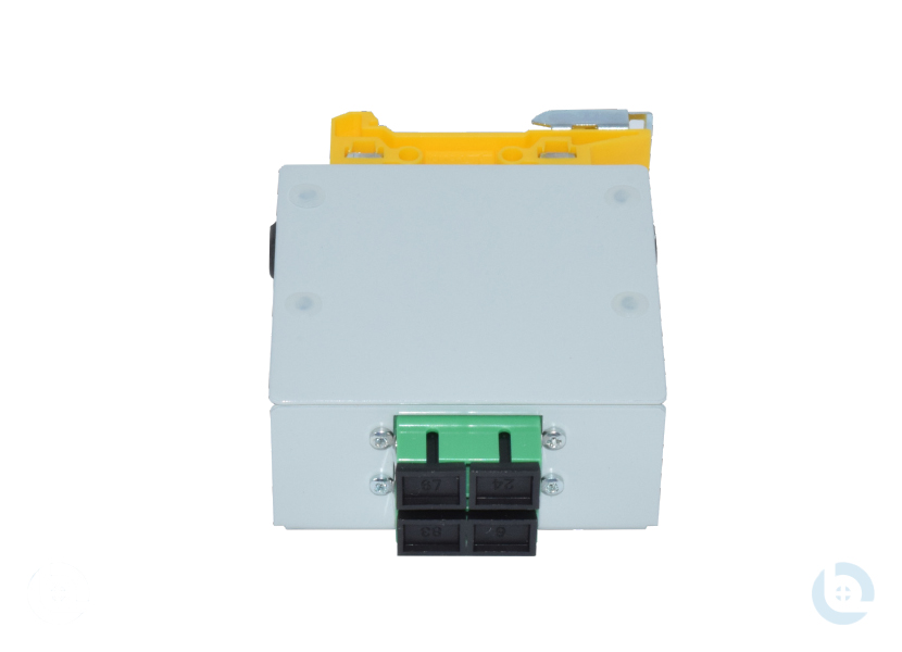 Mini Hutschienengehäuse, RAL7035, SC/APC-Dupl. E9/125 OS2 G652.D kompl. Bestückt