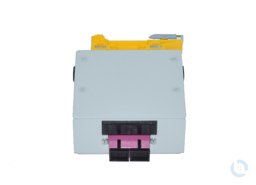 Mini Hutschienengehäuse, RAL7035, SC/PC-Dupl. G50/125 OM4 kompl. Bestückt