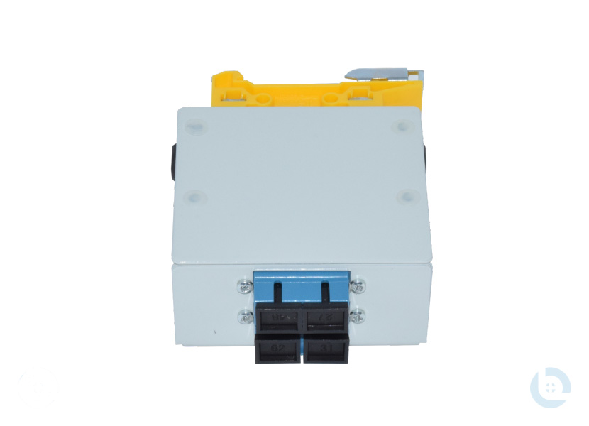 Mini Hutschienengehäuse, RAL7035, SC/PC-Dupl. E9/125 OS2 G652.D kompl. Bestückt