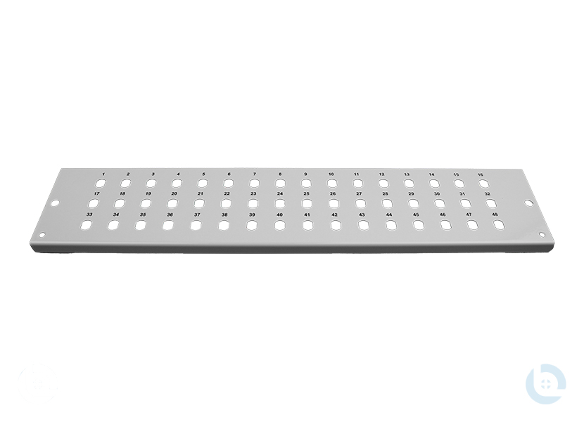 Frontblende 19", 2HE, fest/ausziehbar RAL 7035