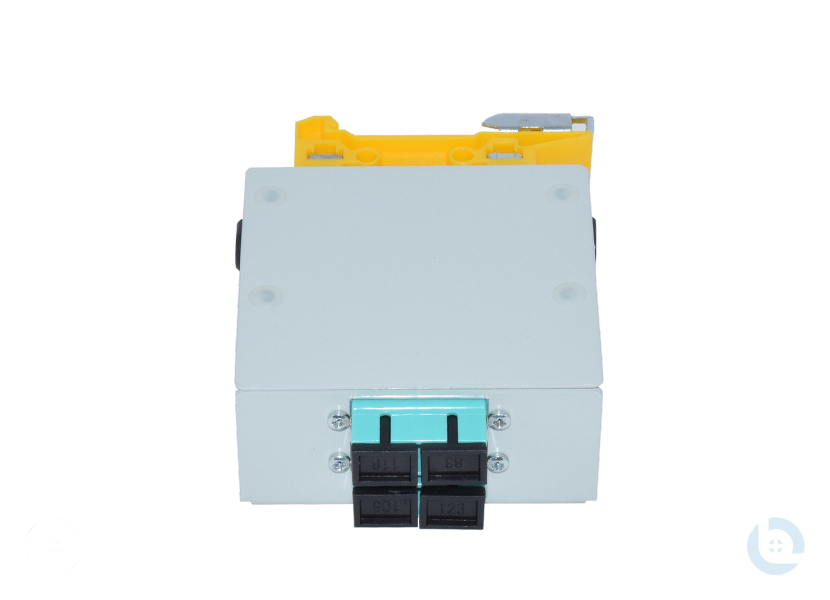 Mini Hutschienengehäuse, RAL7035, SC/PC-Dupl. G50/125 OM3 kompl. Bestückt