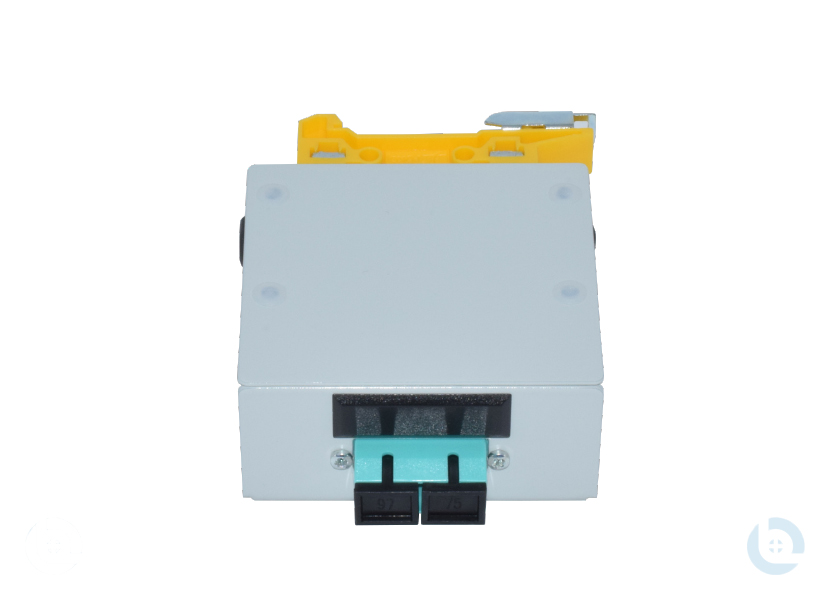 Mini Hutschienengehäuse, RAL7035, SC/PC-Dupl. G50/125 OM3 kompl. Bestückt