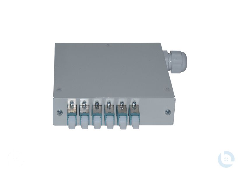Hutschienengehäuse 120x120x32mm E2000/PC-Simpl. R&M G50/125 OM3 kompl. bestückt