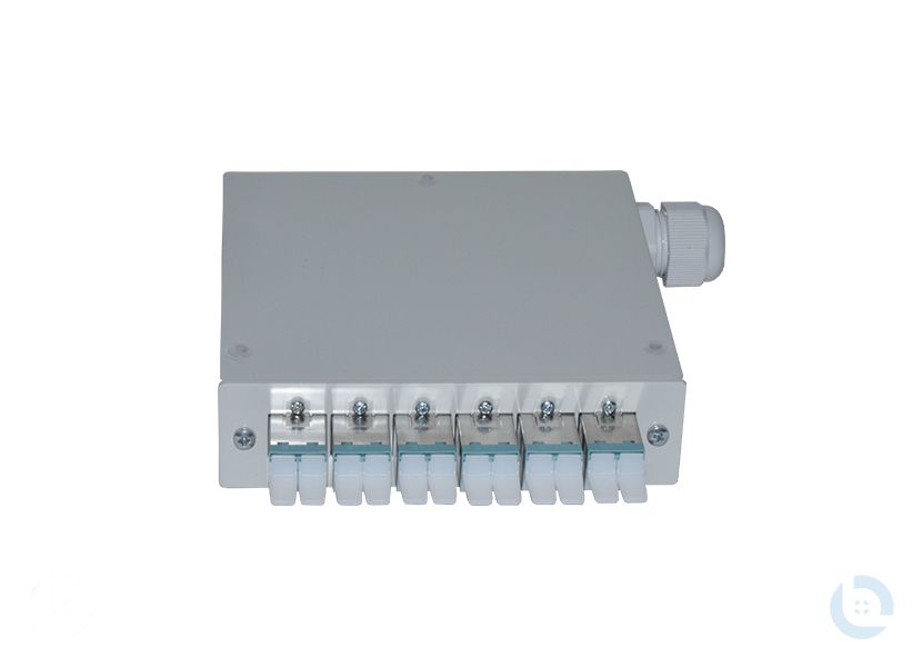 Hutschienengehäuse 120x120x32mm E2000/PC-Dupl. R&M G50/125 OM3 kompl. bestückt