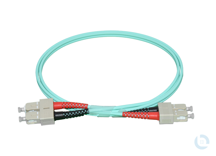 Duplexpatchkabel 2G50/125 OM3 aqua 2,8mm SC/PC-SC/PC 5,00 m
