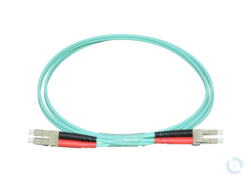 Duplexpatchkabel 2G50/125 OM3 aqua 2,8mm LC/PC-LC/PC