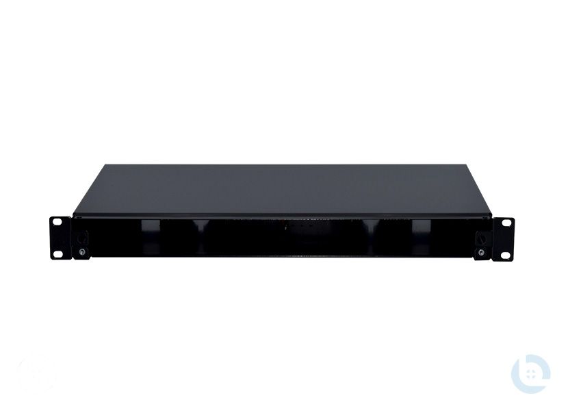 Spleissbox 19“ , Schubladenauszug, Stahl, 1HE, RAL9005 rückversetzbar (schwarz)